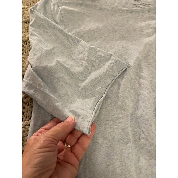 Pure Jill Rolled Short Sleeve Tee Women's XL  Pima Cotton Spandex Light‎ Blue - Picture 7 of 10